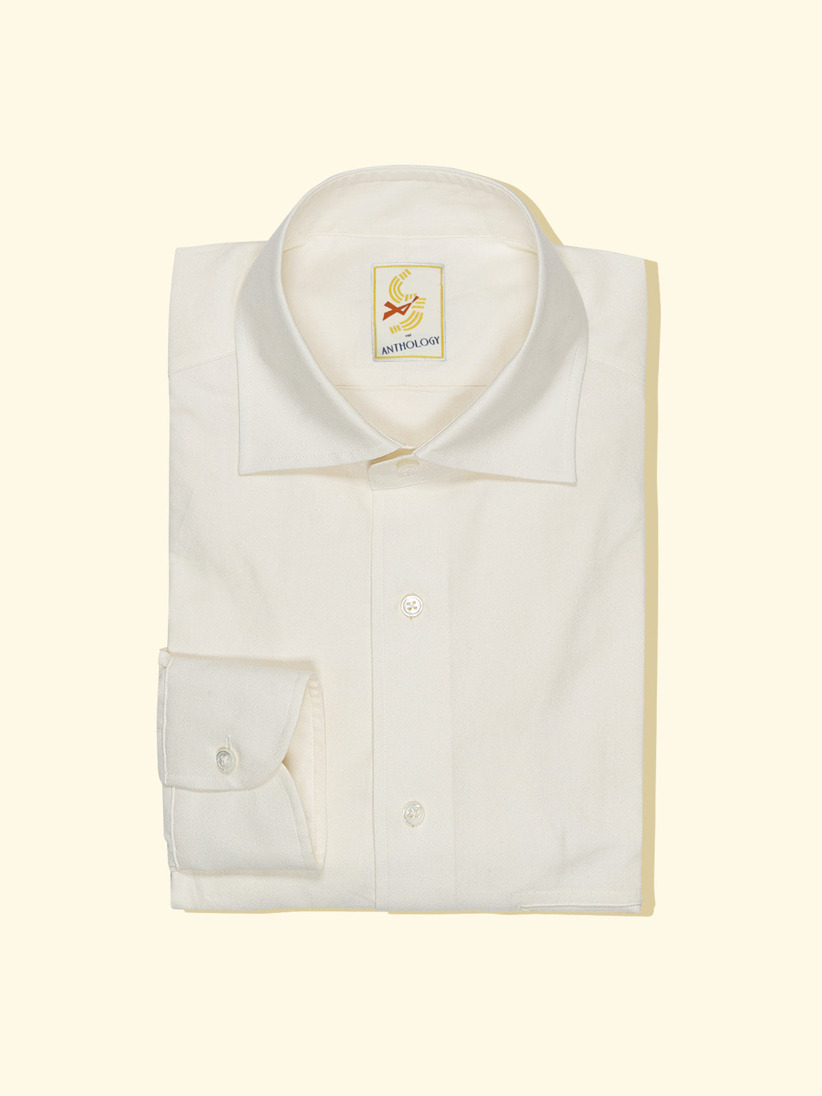 Off White Cotton Silk Merino Shirt The Anthology