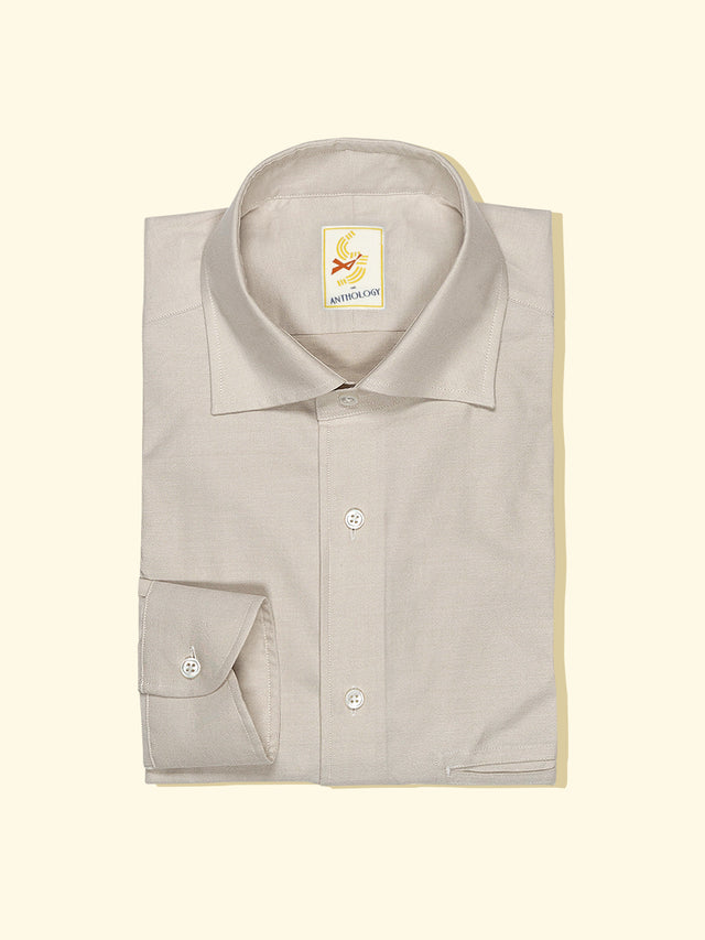 Oyster Cotton/Silk/Merino Shirt — The Anthology