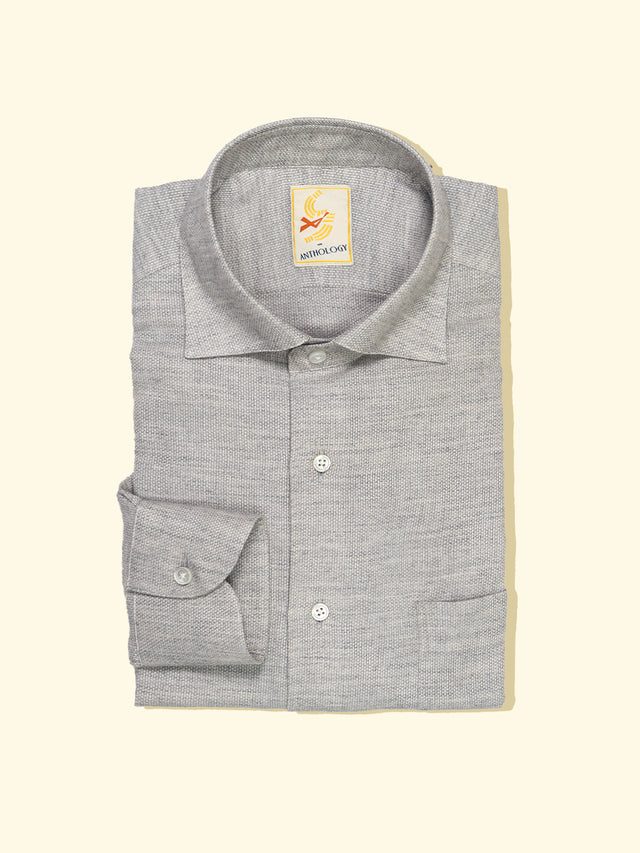 Cotton/Wool Shirt - Heather Grey — The Anthology