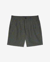 Double-Pleat Seersucker Short