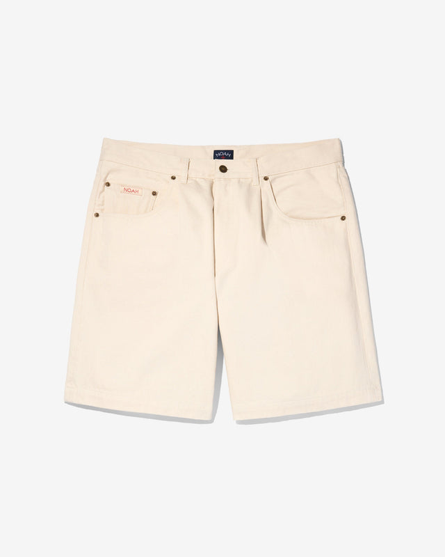 Pleated Denim Short