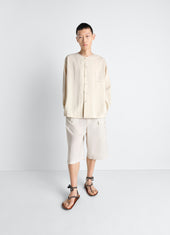 V Neck Shirt In Dry Silk