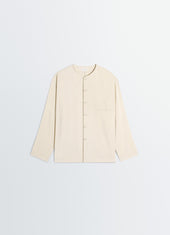 V Neck Shirt In Dry Silk