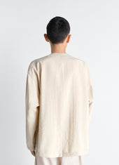 V Neck Shirt In Dry Silk