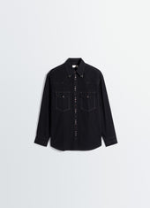 Shirt With Studs In Crepe Cotton