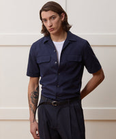 Cotton Oxford Camp Collar Shirt