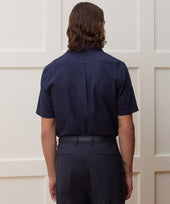 Cotton Oxford Camp Collar Shirt