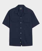 Cotton Oxford Camp Collar Shirt