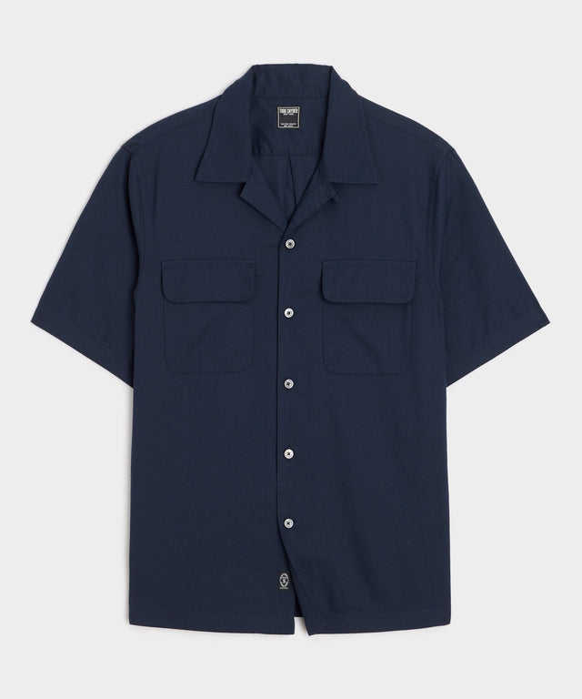 Cotton Oxford Camp Collar Shirt