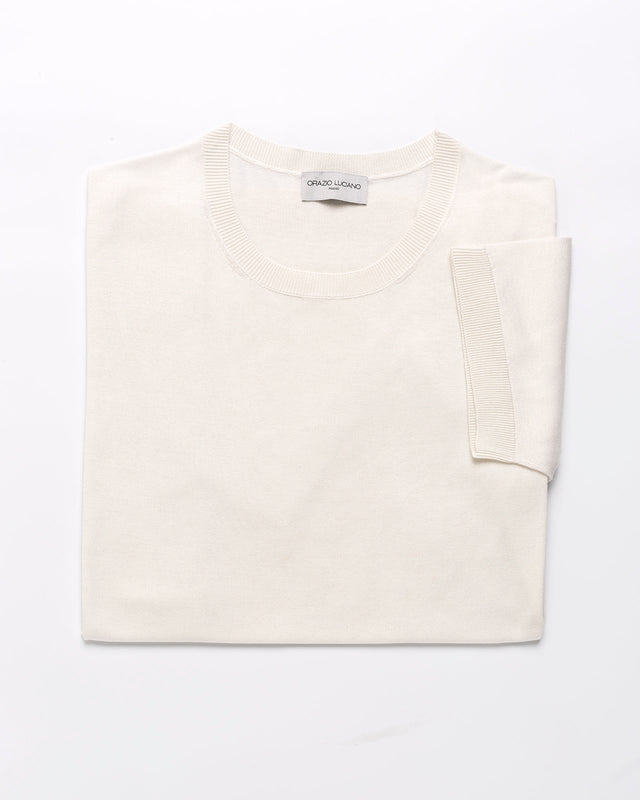 White Knitted T-Shirt