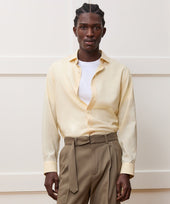 Merino Spread Collar Dress Shirt