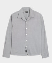 Cropped Cotton Oxford Camp Collar Shirt