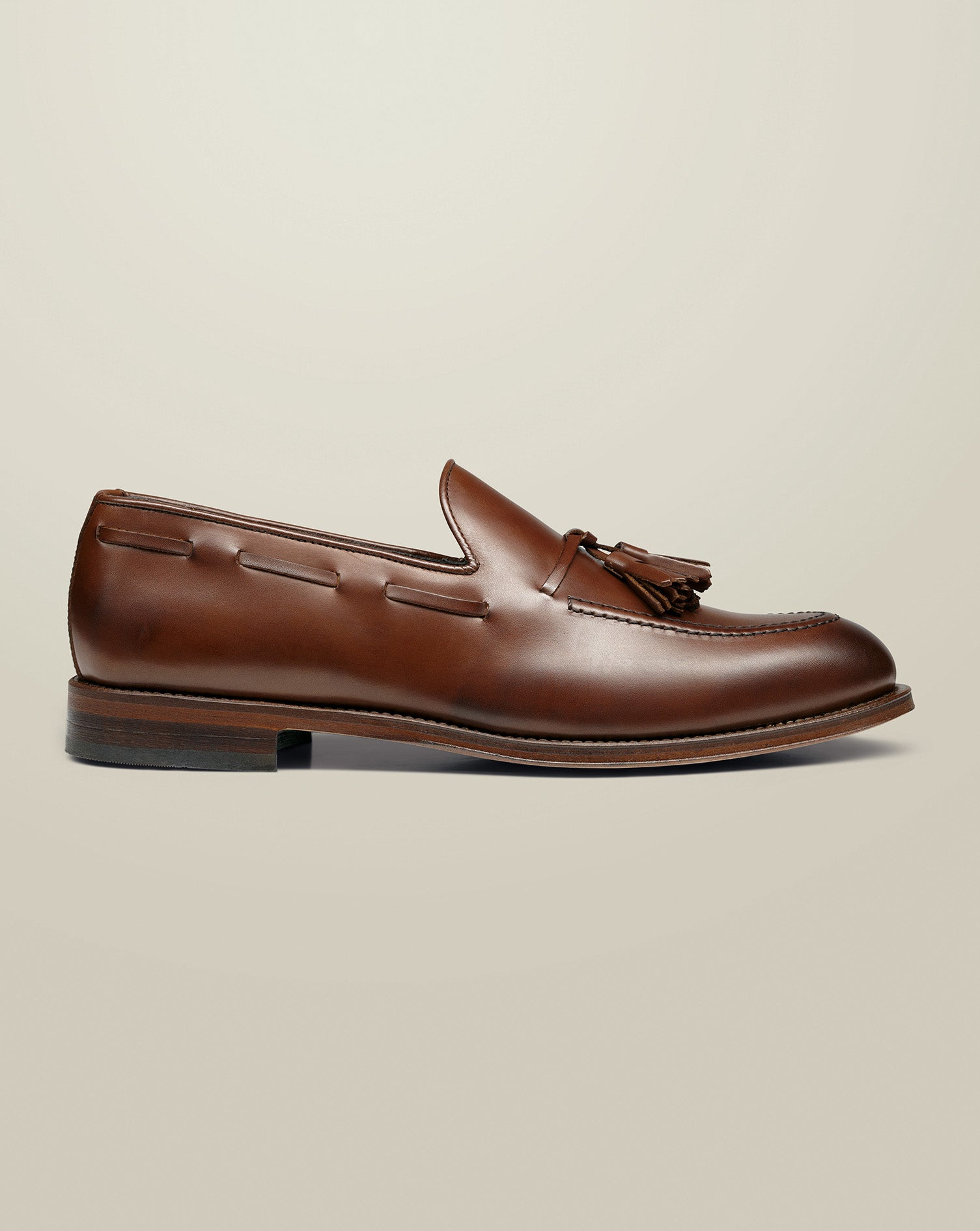 Leather Tassel Loafers Chestnut Brown
