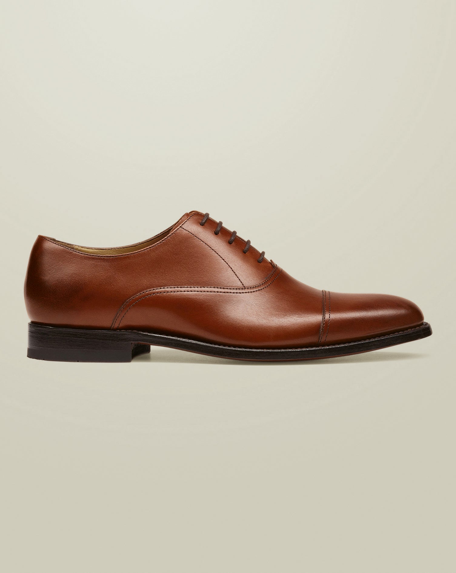Leather Oxford Shoes Chestnut Brown