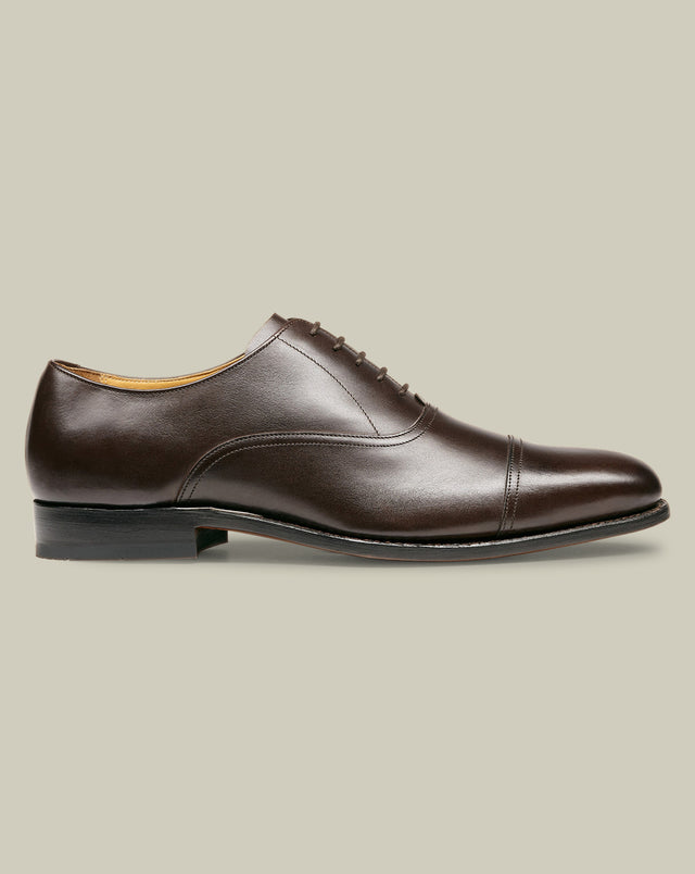 Leather Oxford Shoes - Dark Chocolate