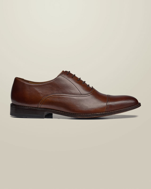 Leather Oxford Shoes - Chocolate Brown