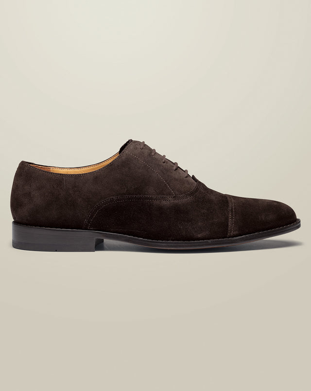 Suede Oxford Shoes - Dark Chocolate