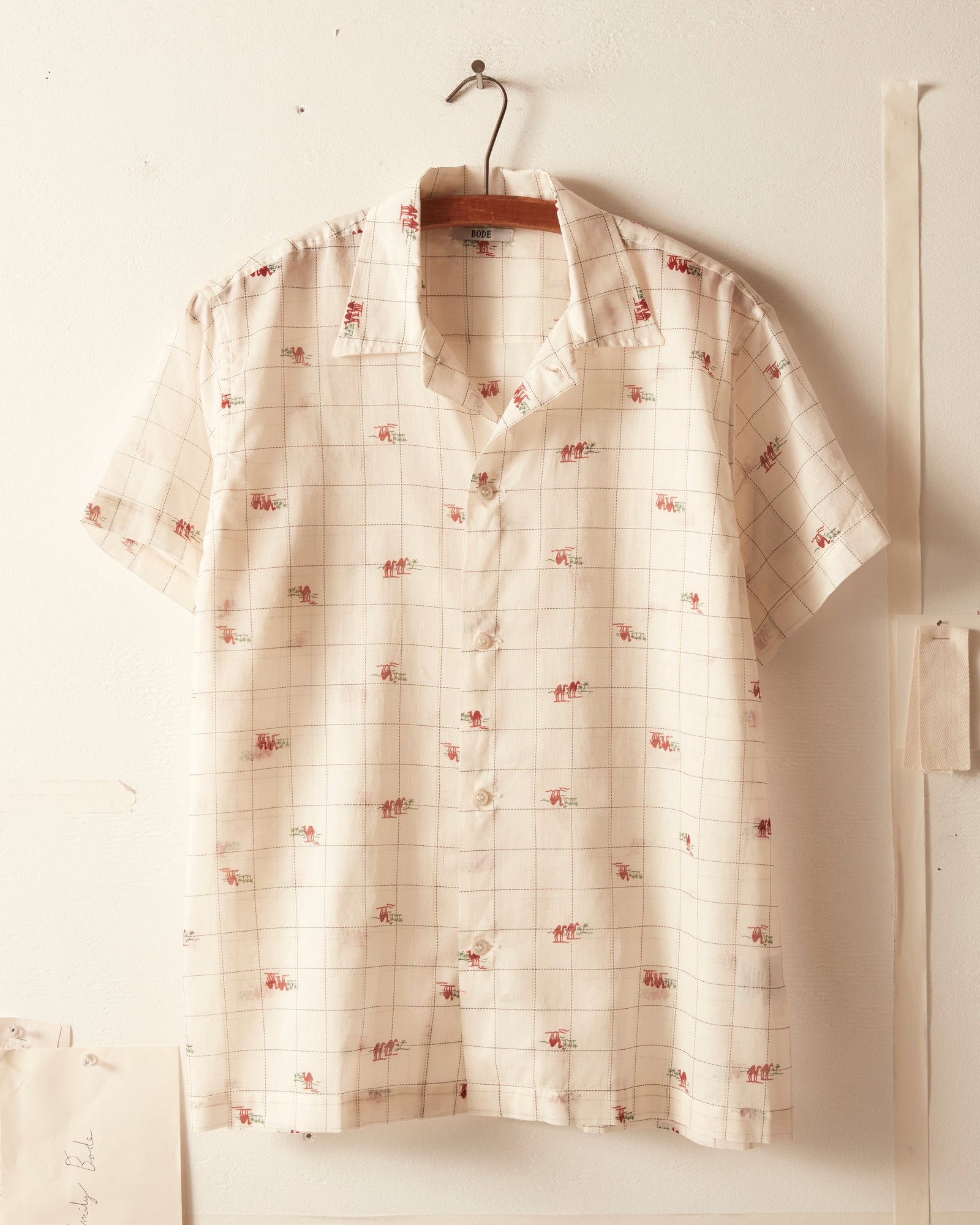 Sheer Camel Short Sleeve Shirt