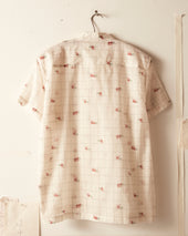 Sheer Camel Short Sleeve Shirt