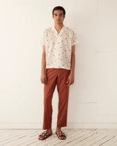 Sheer Camel Short Sleeve Shirt