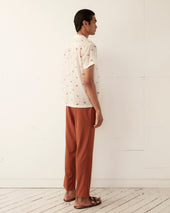 Sheer Camel Short Sleeve Shirt