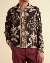 Sheer Cranes Long Sleeve Shirt
