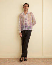 Sheer Lavandula Long Sleeve Shirt