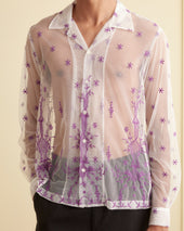 Sheer Lavandula Long Sleeve Shirt