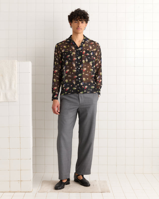 Sheer Midnight Daisy Shirt