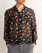 Sheer Midnight Daisy Shirt