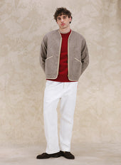 Sherpa Giacca In Herringbone Di Lana