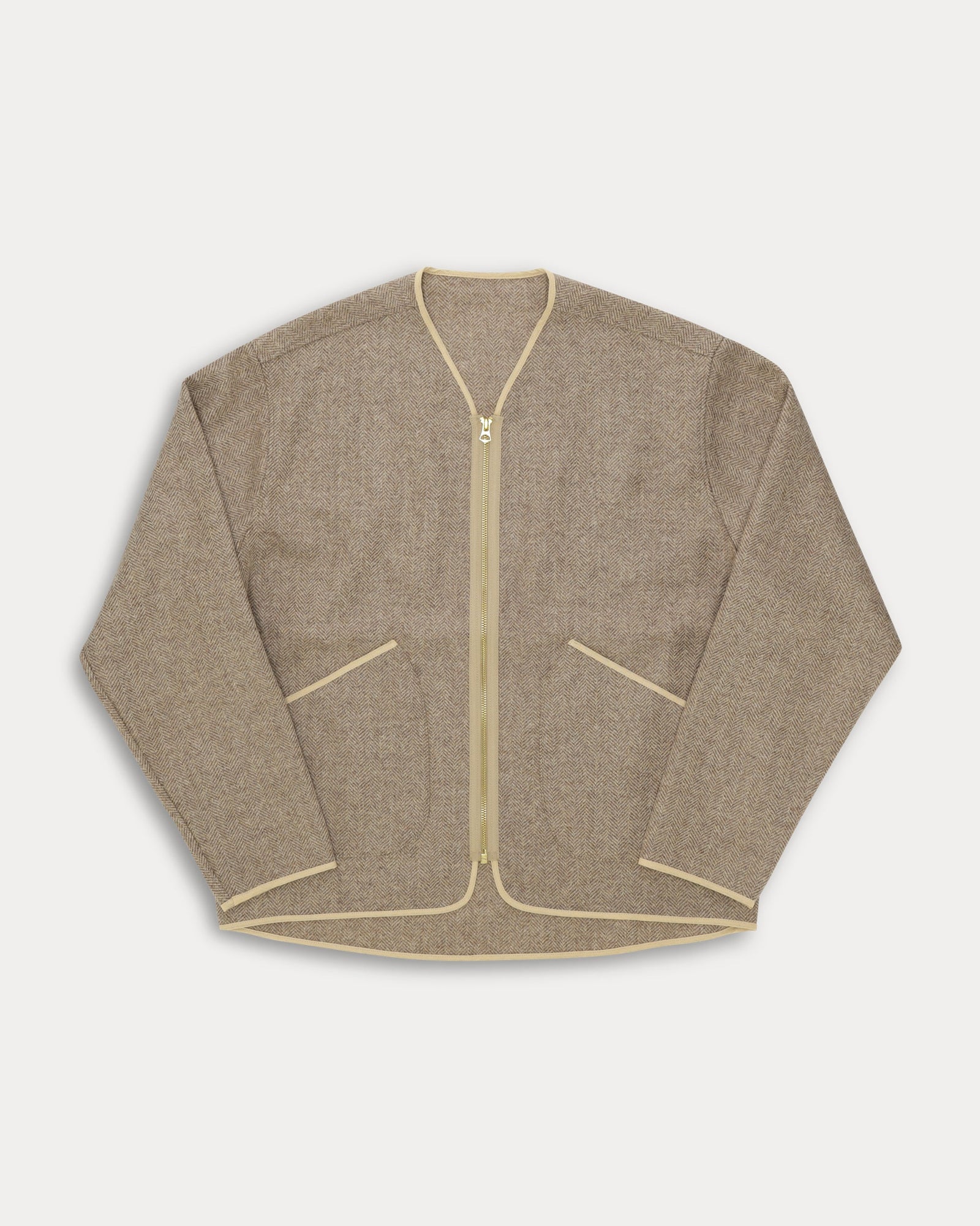 Sherpa Giacca In Herringbone Di Lana