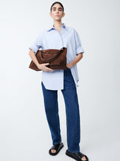 Shiboru Suede Bag In Cocoa