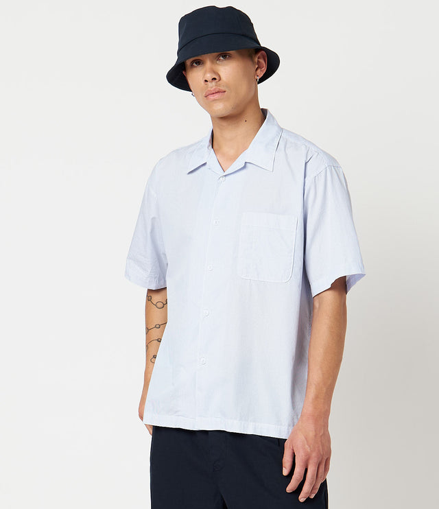 Lightweight Cotton Poplin Bowling Short Sleeve Shirt