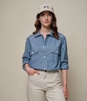 Authentic Cotton Chambray Long Sleeve Shirt