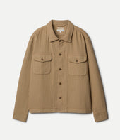 Padded Cotton Long Sleeve Overshirt