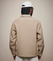 Padded Cotton Long Sleeve Overshirt