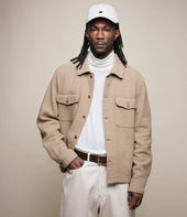 Padded Cotton Long Sleeve Overshirt