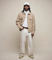 Padded Cotton Long Sleeve Overshirt