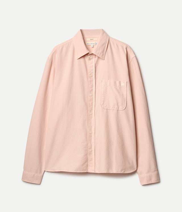 Modern-Cut Cotton Oxford Long Sleeve Shirt