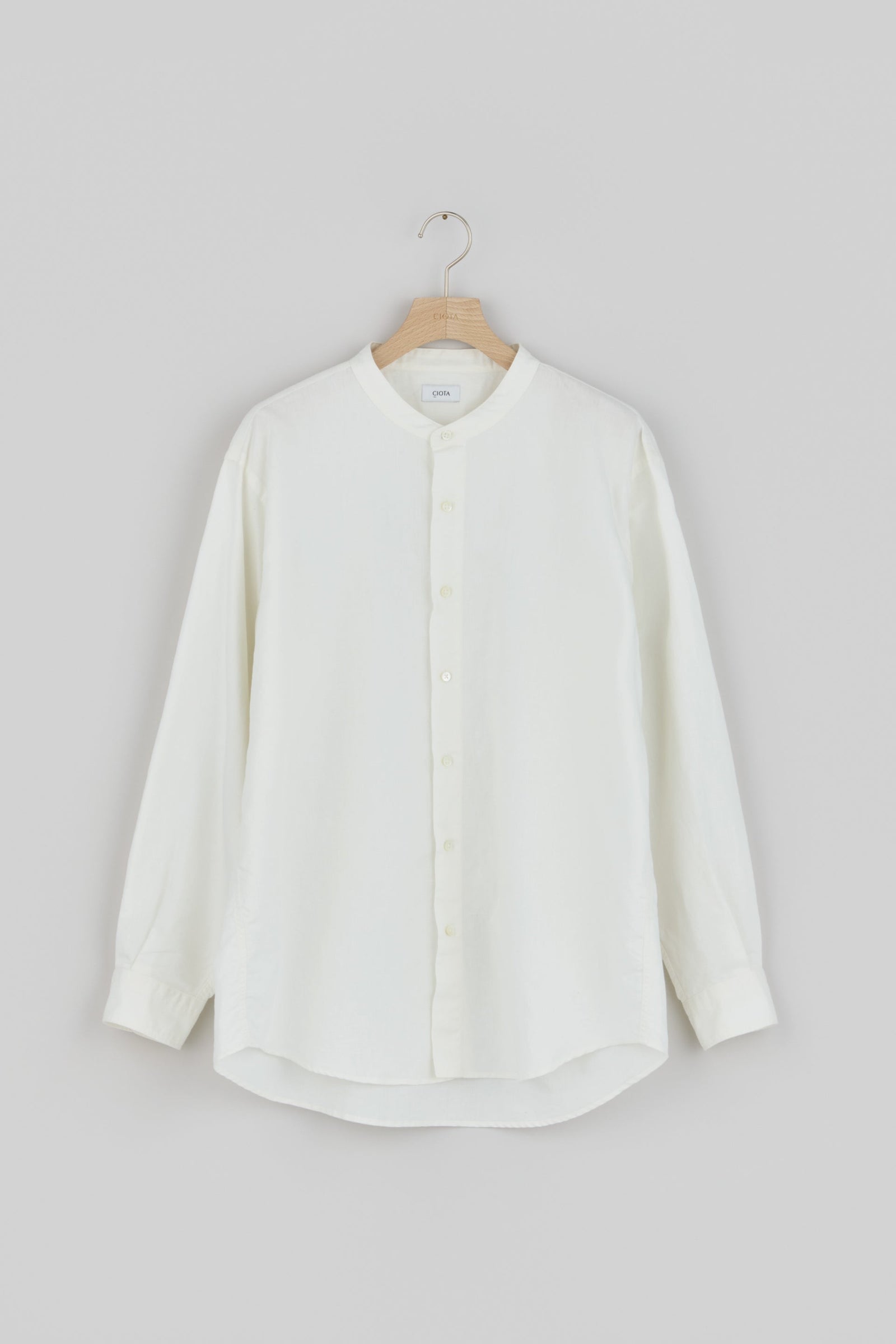 Band Collar Long Sleeve Shirt