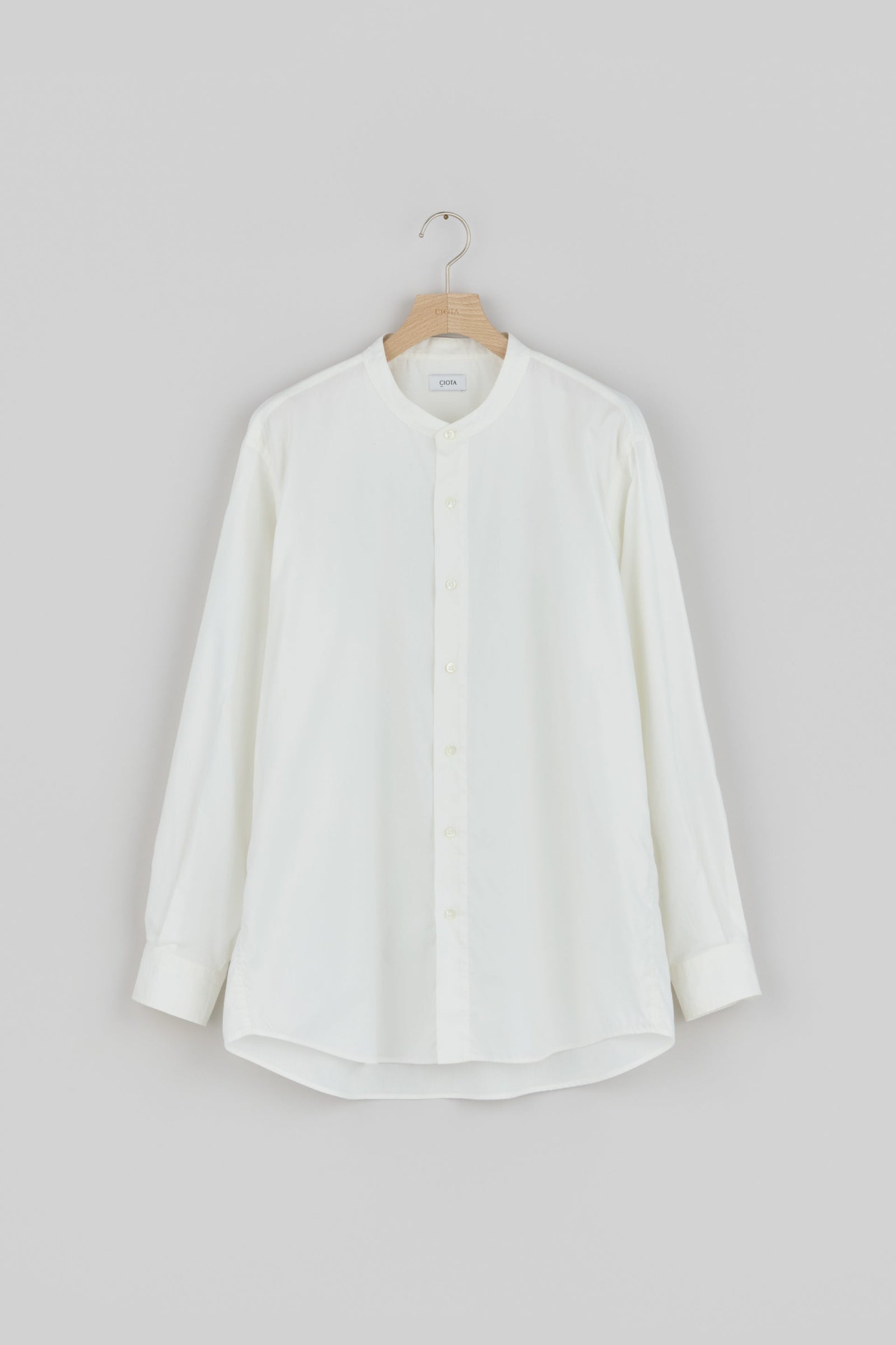 Band Collar Long Sleeve Shirt