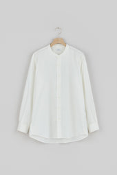 Band Collar Long Sleeve Shirt (Cotton Rayon)