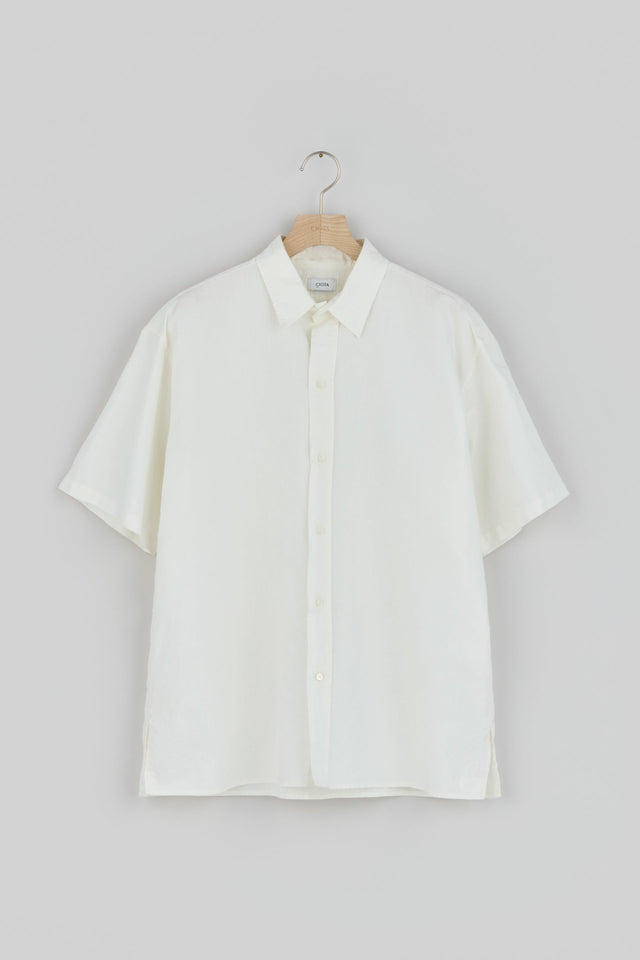 Regular Collar Short Sleeve Shirt (Cotton Linen)