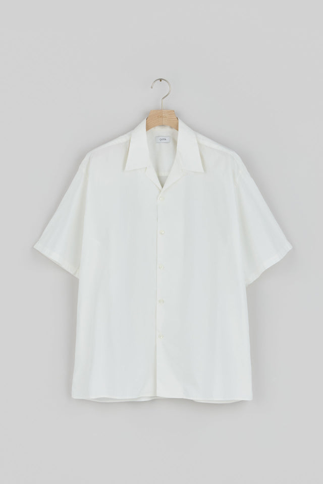Open Collar Short Sleeve Shirt (Cotton Rayon)