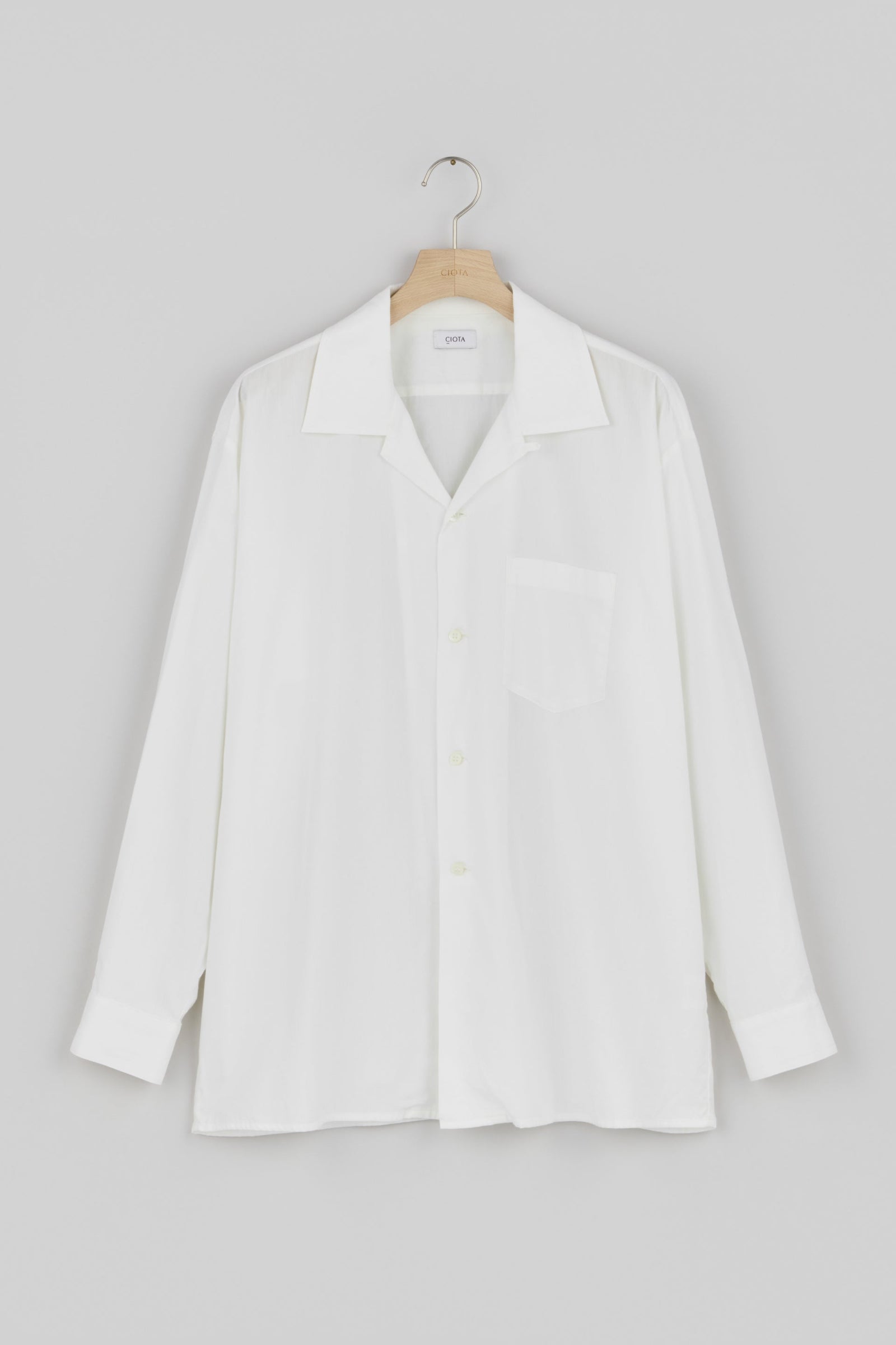 Open Collar Long Sleeve Shirt