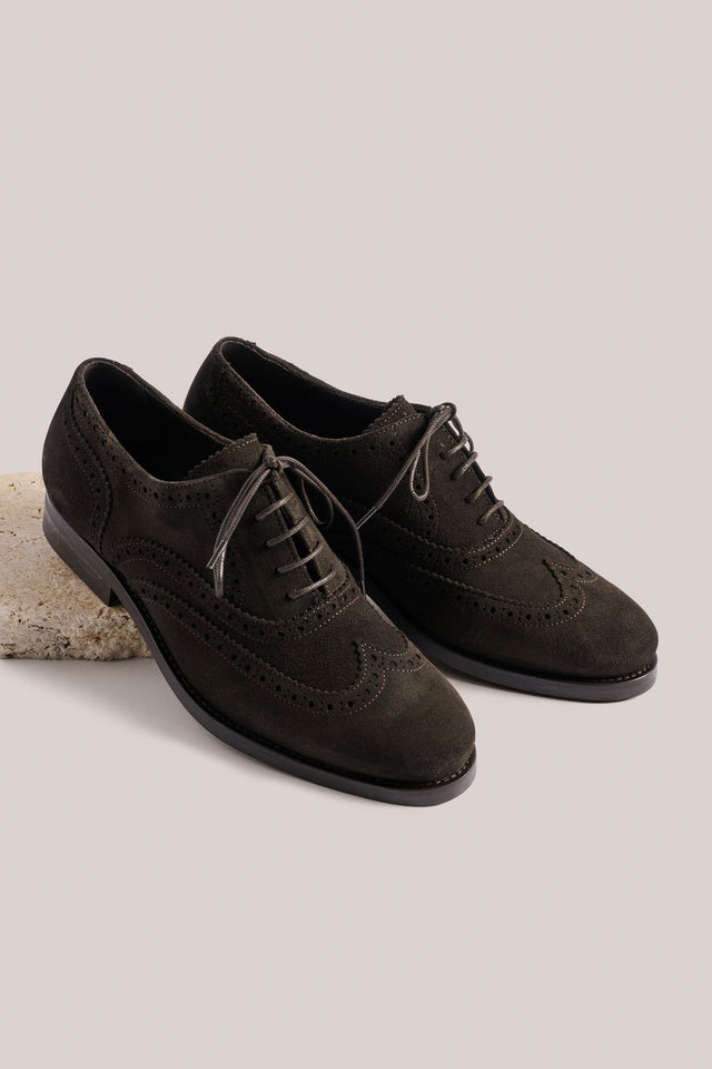 Brogue - Chocolate Suede