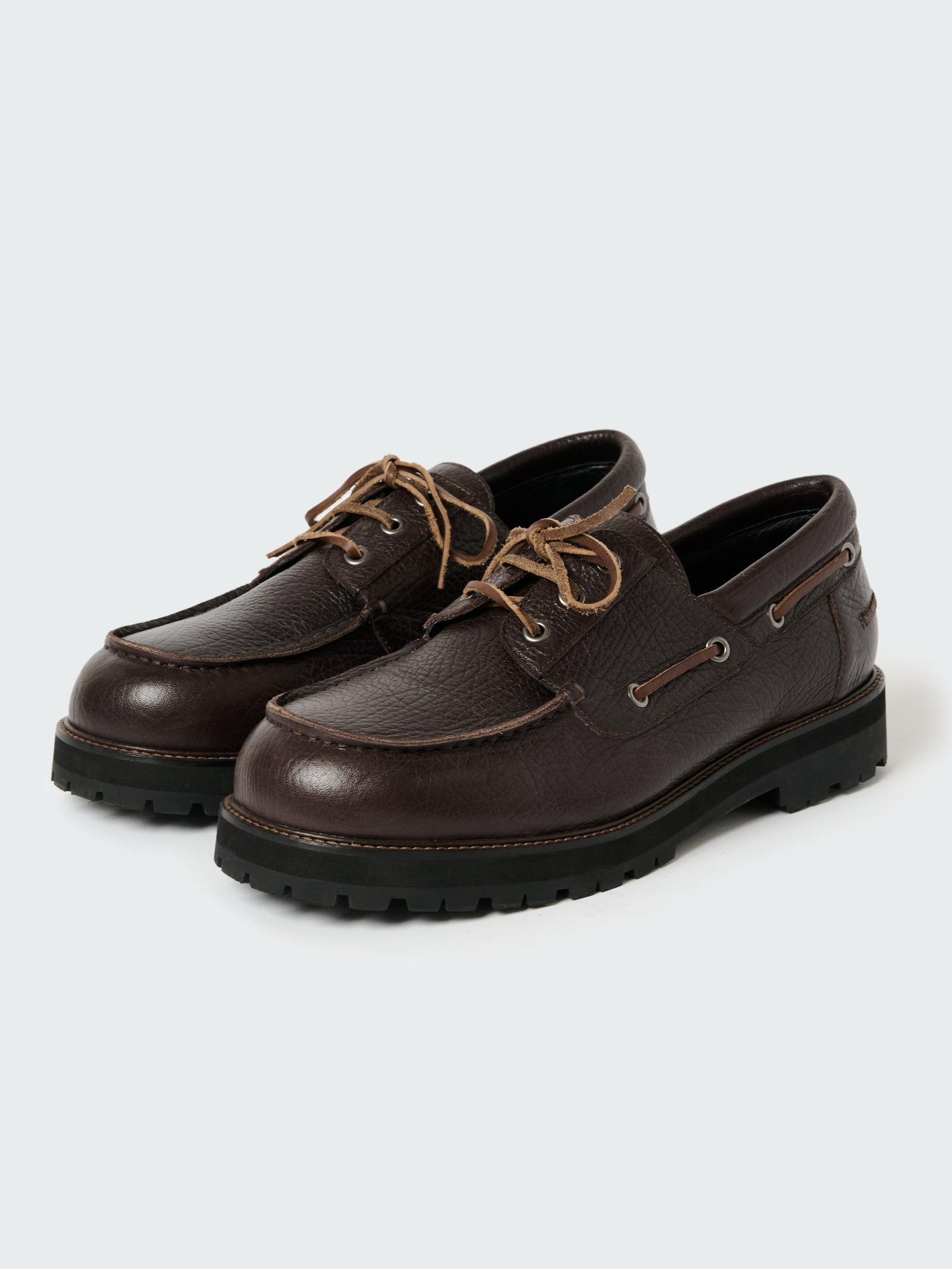 Guston Leather Shoe In Conker