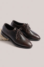 Flinders Derby Shoe - Chocolate Leather