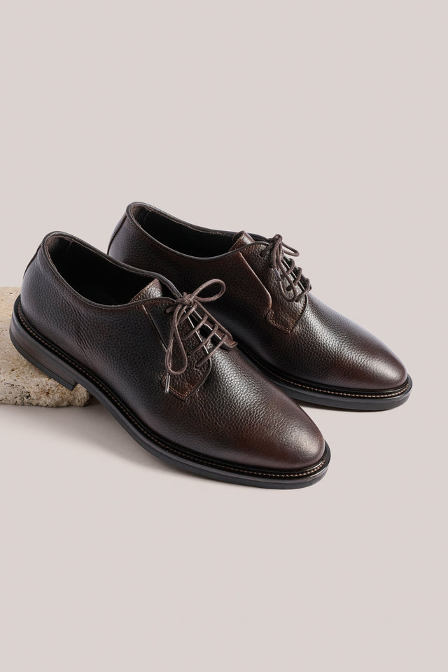 Flinders Derby Shoe - Chocolate Leather